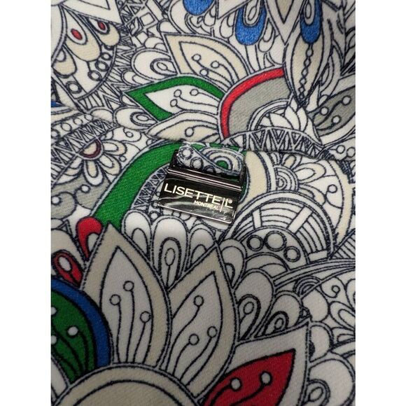 Lissette L Paisley Printed Stretch Pants Pockets Front & Back Colorful Women's - Picture 3 of 8